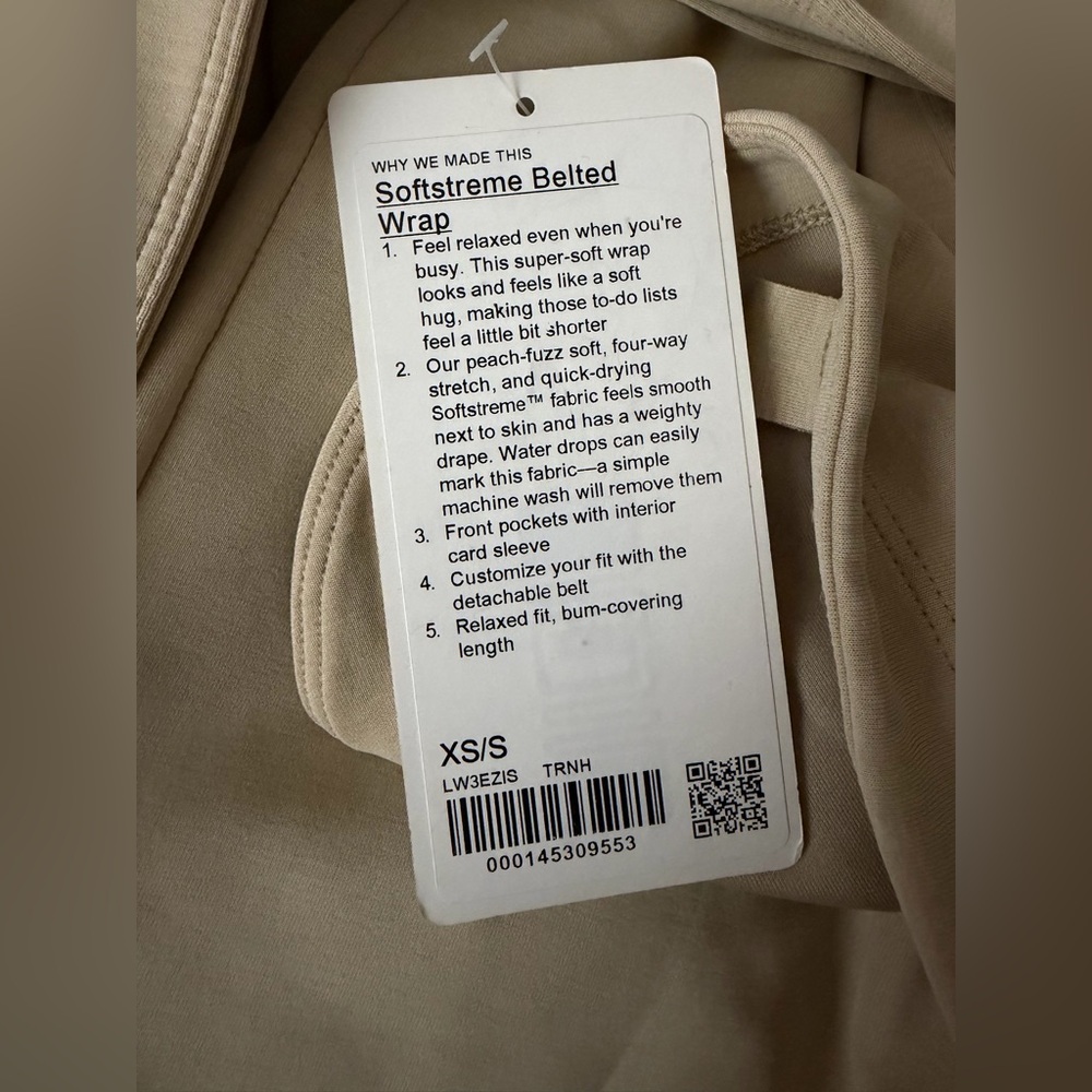 NWT Lululemon Softstreme Belted Wrap Trench Size XS/S NEW - Picture 9 of 10